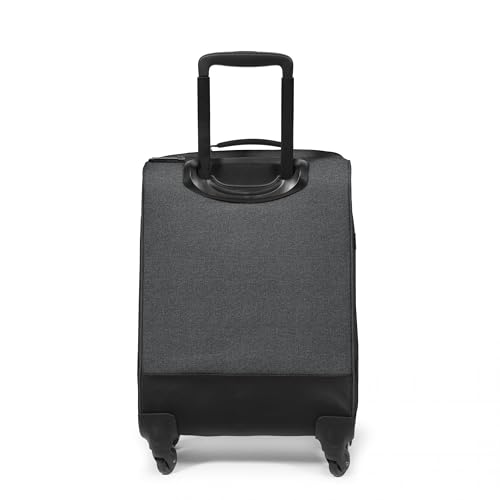 Image of EASTPAK TRANS4 S - 44L Small Cabin Wheeled Luggage, Two Compartments, TSA Lock, 360 Spinner Wheels, and Telescopic Handle, Black Denim