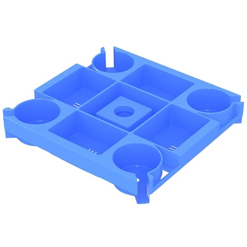 Bandeja de mesa con poste de paraguas, con portavasos, ranuras para teléfono, compartimentos para aperitivos, mesa de poste de sombrilla, para playa, piscina, patio, terraza