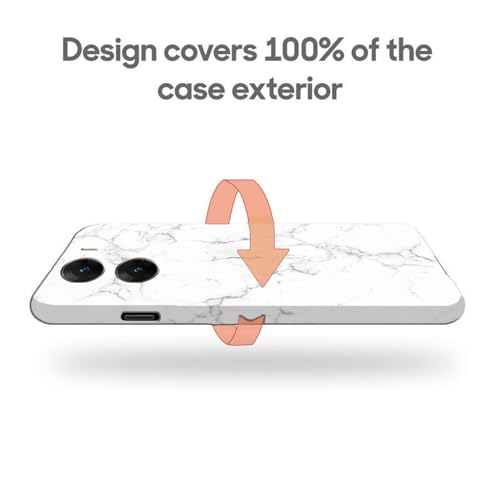 Image of COLORflow Polycarbonate Back Cover Compatible with Vivo V29E 5G | Beautiful White Marble | Designer Printed Hard CASE Bumper Back Cover Compatible with Vivo V29E 5G