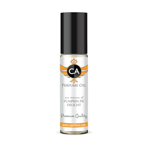 CA Perfume Originals Pumpkin Pie Delight Unisex Fragrance Oil Gourmand Scent Long Lasting Perfumes for Women &amp; Men Travel Size TSA Ready Mini Parfum Body Oil Roll-on 0.33 Fl Oz 10ml