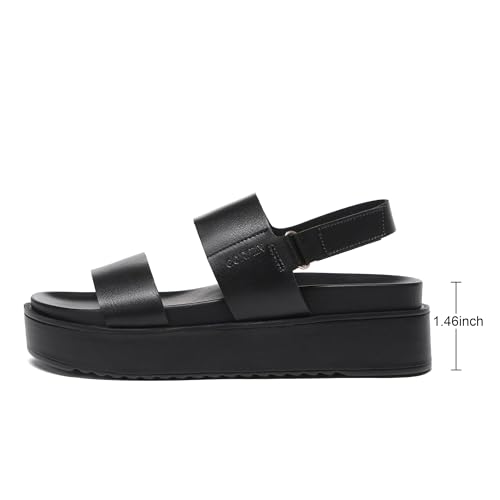 Women's Platform Sandals Comfortable Arch Support Open Toe Wedge Sandal with Adjustable Strap for Summer2