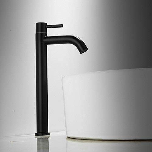 Robinet monotrou 30cm noir pour petit lavabo résolvant les éclaboussures