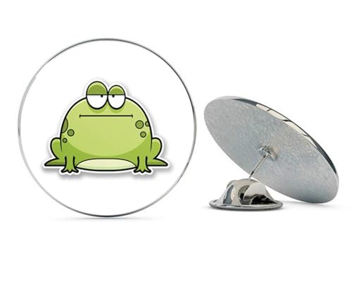 Annoyed Green Frog Round Metal 0.75" Lapel Pin Hat Shirt Pin Tie Tack Pinback2