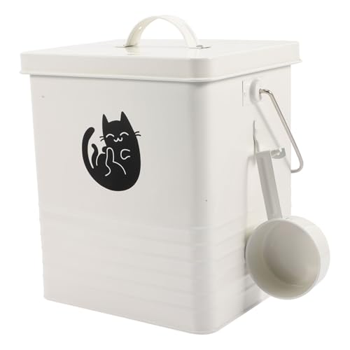 Sosoport 1 Set Cat Food Storage Bucket of Convenient Cat Snack Bin with Scoop Airtight Pet Food Container Lightweight Easy to Move for Home Kitchen Use