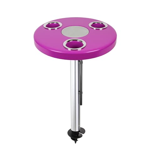 Manufacturers' Select ITC Beach Table with Sand Bar, Auger Post, Durable Beach Accessory, Yard, Campground, Glamping, in and Out of The Water. (Magenta Pink, 31
