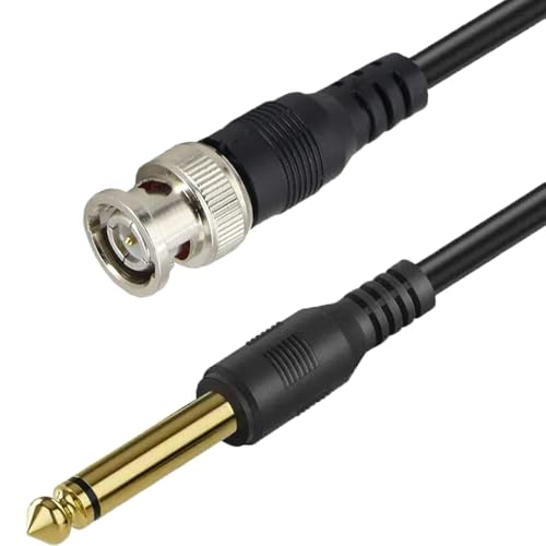 Cable coaxial audio BNC macho a 6.35mm macho 1/4 pulgadas 1 m miniatura 1