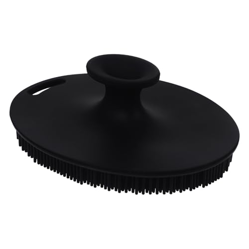 NOLITOY Cepillo de Silicona Negro Cepillo de Limpieza Manual para Piel Sensible Exfoliación Suave y Limpieza Profunda para Rostro y Cuerpo Herramienta de Cuidado Personal