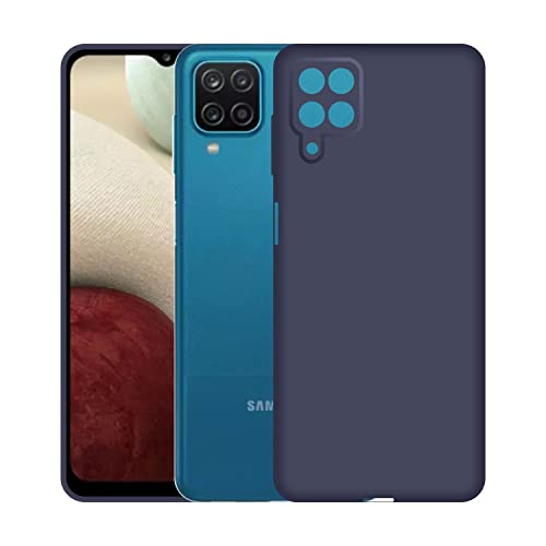 Image of Case Creation Liquid TPU Silicone Cover for Samsung F62 Soft Case,Anti-Dirty Slim Case Matte Candy TPU Raised Bezel (Splash of Color) Back Case Cover for Samsung Galaxy F62 -Navy Electric Blue