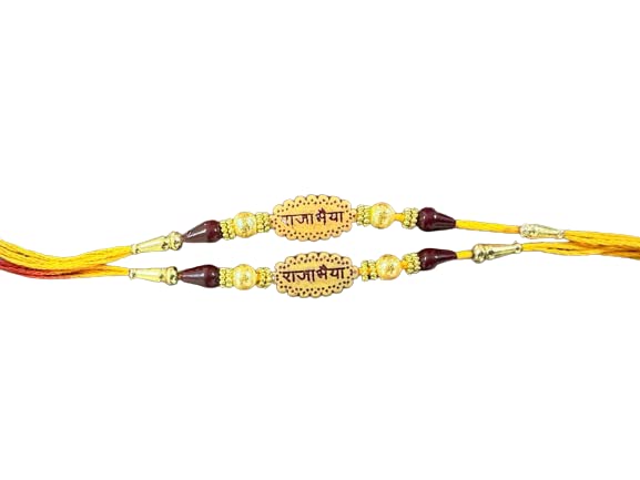 Rakhi thread for brother for Raksha Bandhan multi-color stones