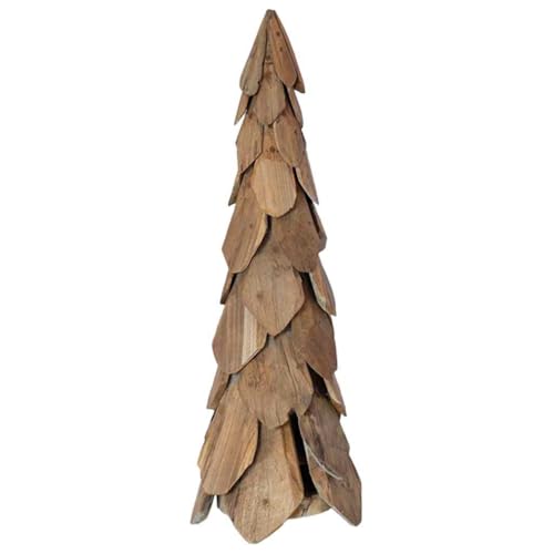 Árbol de Navidad de Madera GeenYuu Resistente de 80 cm para Decoración Interior 6