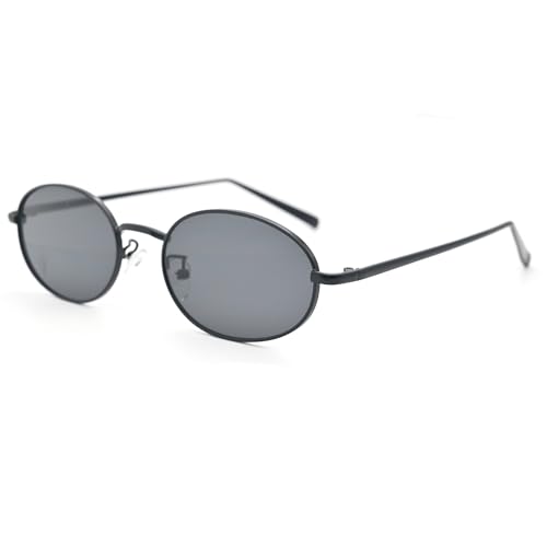 Image of Retro Oval Sunglasses for Women Men Trendy Gold Sun Glasses Vintage Metal Frame Shades