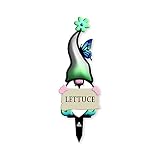 Colorful Steel Garden Gnomes Plant Markets - Fruit and Vegetable Stakes - Indoor/Outdoor Herb Plant