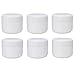Ericotry White Plastic Jar with Dome Lid 8 Oz (250g) Refillable Make-up Cosmetic Jars Empty Face Cream Lip Balm Lotion Storage Container Pot Case (Pack of 6)