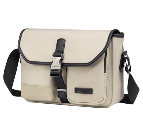 Arctic Hunter Nylon Sling Bag for Men Water-repellent Stylish Side Messenger Bag Multiple Compartments 10.9-inch iPad Pocket Crossbody Shoulder Bag for Casual Daily College (Khaki)