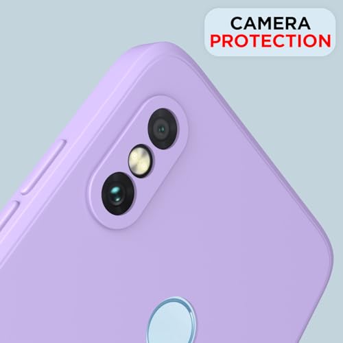 Image of Outlouders Back Cover for Redmi Note 5 Pro | Camera Protection | Durable Soft Matte Silicone Bumper Case (Purple)