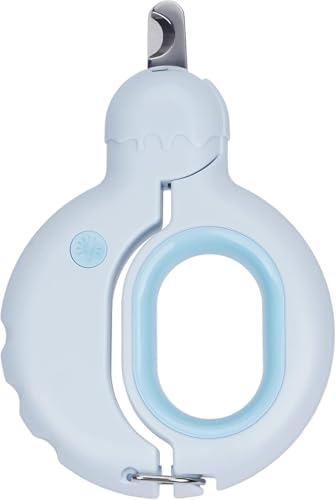 ペット用爪切り 二段階 LEDライト付き 切りすぎ防止 初心者向け 軽量 ネイルカッター ステンレス製 かわいい ドーナツ ネイルクリッパー 猫用爪切り 小動物 小型犬 ウサギ (ピンク)