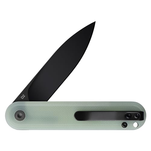 Image of OLITANS G040 Pocket Knife, 2.75'' D2 Steel Blade G10 handle, Small EDC Knife with Pocket Clip for Men Women, 2.1oz