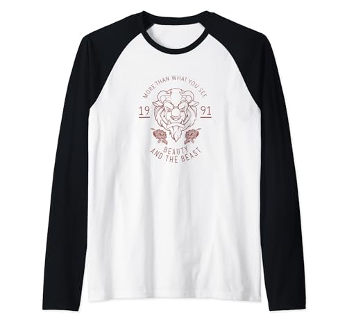 T-shirt La Belle et la Bête Disney haut raglan anti-frottement coupe sportswear