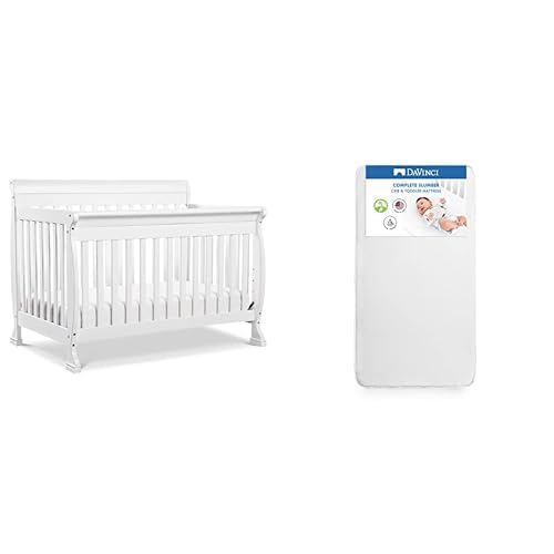 DaVinci Kalani 4-in-1 Convertible Crib in White with Complete Slumber