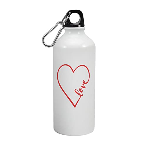 Letters - Printed Aluminium Sipper Water Bottle Valentine Day Theme - Gift For Boyfriend/Girlfriend, Gift For Loved Ones, Gift For Tea/Coffee Lover, Gifts For Him/Her, Cute, Sports Bottle, 2376-Ab-600 #TOP13