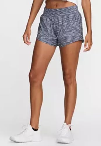 Nike Women's One Dri-FIT Mid-Rise 3" Brief-Lined Training Shorts, Black/White - Image 6