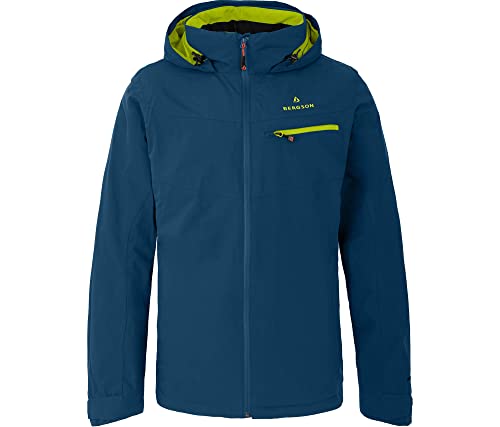 Produktbild Bergson TALLMOS | Herren Regenjacke mit Netzfutter, Poseidon/Lime Punch, Größe 58