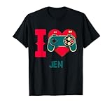 I Love JEN T-Shirt Gaming I Heart JEN T-Shirt