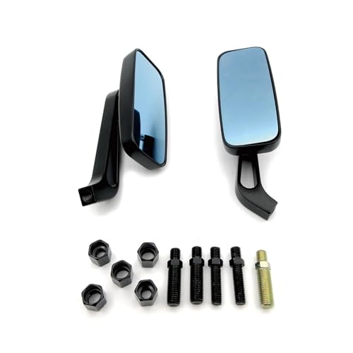 Retrovisor moto de aleación de aluminio con acabado negro retro duradero