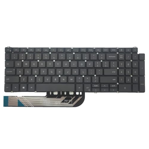 WWGTMC Teclado retroiluminado de substituição com moldura azul layout EUA para laptop de jogos Dell