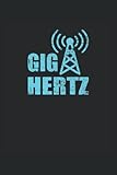  Radioaficionado Giga Hertz: Cuaderno punteado, Regular (6 \"x9\" (15,24 x 22,86 cm)), 120 páginas, papel crema, cubierta mate