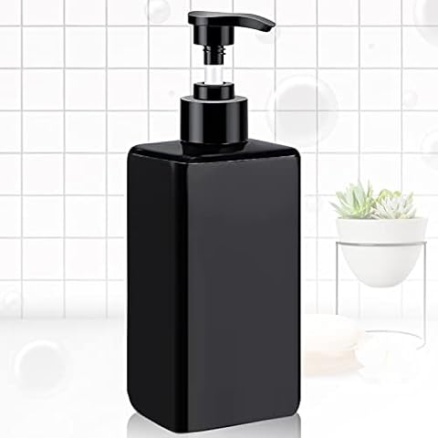 300ml Schwarzer Seifenspender Matt Nachfüllbare Seifenspender Schwarz Matt Kunststoff Cover