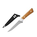 Machado Precision Peeling Knife with Sheath – Sharp Paring Knife with Stainless Steel Blade & Wooden Handle – Ideal for Fruits, Vegetables & Detailing Work