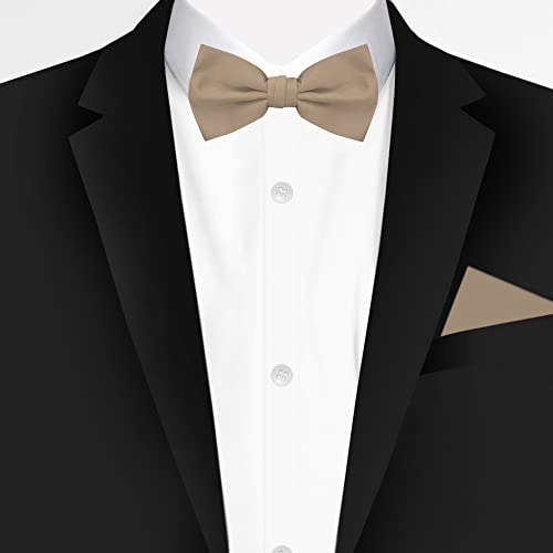 Image of Jacob Alexander Men's Pretied Banded Adjustable Solid Color Bowtie