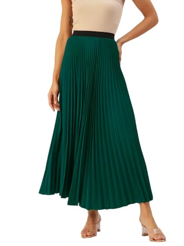 Image of ZWERLON | Women Accordian Pleat Maxi Flared Skirt