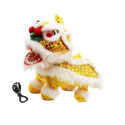 Lion en peluche électrique chantant doudou interactif enfant