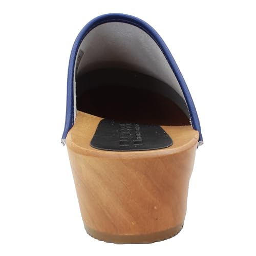 Image of Bjork Maja Wood Open Back Leather Clogs