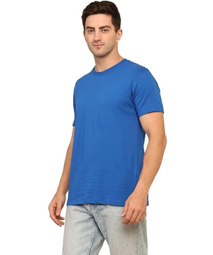Image of Unisex Round Neck Plain T-Shirt | Combed Bio-Washed Ring Spun Cotton for Men & Women, Short Sleeves