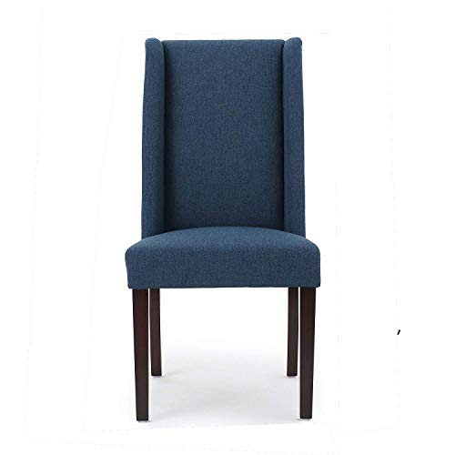 Image of APRODZ Rove Fabric Dining Chair (Set of 2), Navy Blue