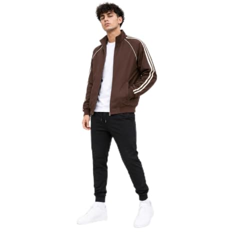 Image of THIRD QUADRANT Jackets || Jacket for men || Lightweight baseball Outwear Jacket with black and whie stripe