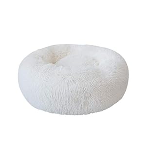 Galapara Cama para Mascotas Deluxe Plush Redonda de Pelo Nido de Donut con Cojín Perro Invierno Portátil Cálido Suave y cómodo Perrera Profundo para Mascotas Gatos y Perros Pequeños