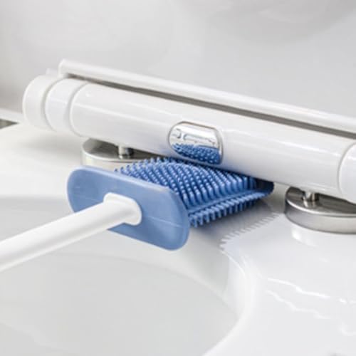 Silicone Toilet Brush, Two Quick Draining Integrated Wall-Mounted Installation Flexible Toilet Bowl Brush,Easy to Clean Waterproof Multi-Scenario Universal Cleaning Brushes for Bathroom - image 3