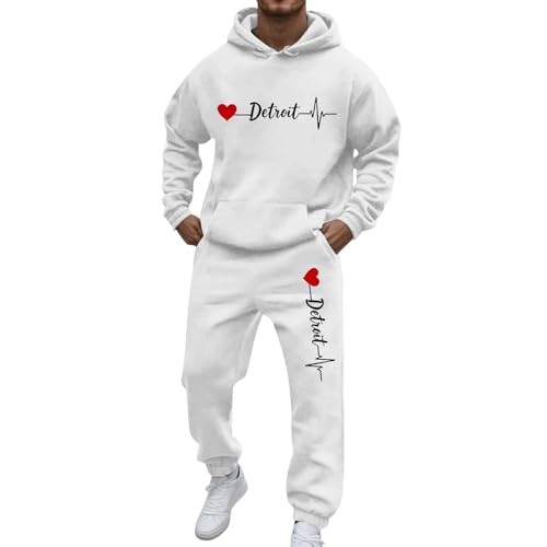 Survêtement baggy homme imprimé cœur et lettres style hip hop