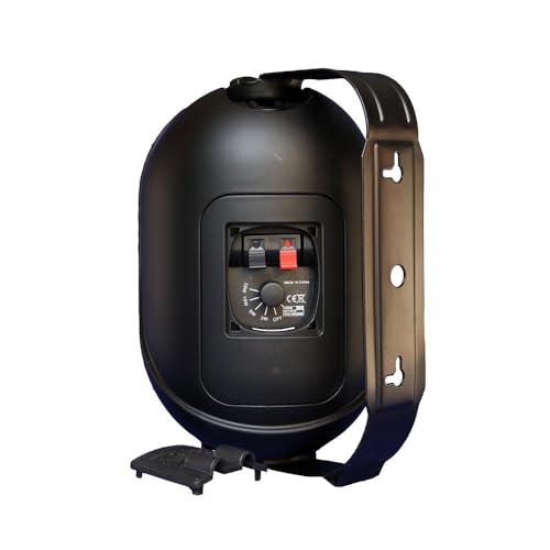 Image of Mirage 5 | Premium Outdoor /Indoor Weatherproof Wall Mount Speaker (Amp Needed)- 100W RMS - for Restaurants, Retail Spaces, Poolsides & More (Single, Black)