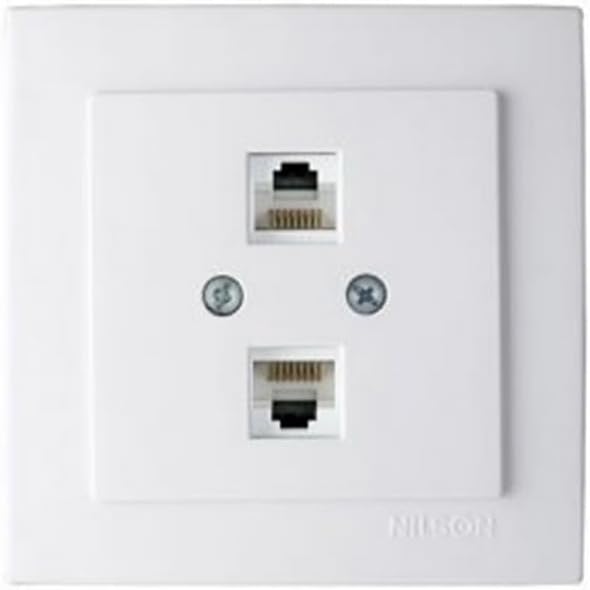 Розетка RJ45 CAT 6 для прихованого монтажу, біла, модель 8000. Підключіть свої мережеві пристрої за допомогою цієї практичної розе