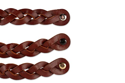 Brute Strength, Leather Handles for Furniture, Braided, Cognac, 12 pcs, 16,5 x 2,5 cm, Cabinet Handle - Image 4