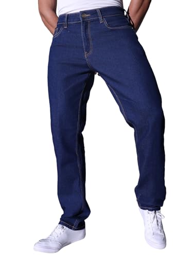 Image of Hubberholme Men Black Cotton Fabric Relaxed Fit Mid-Rise Stretchable Jeans