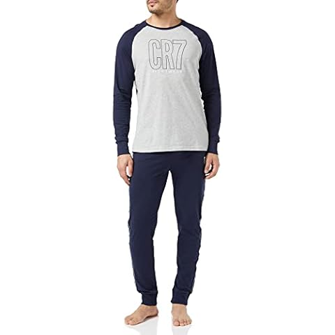 CR7 Men's Cr7 Men's Long Sleeve Pyjama Pajama Set, Multicolour, M UK Cover