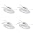 SYLVANIA 5”/6” LED Recessed Lighting Downlight with Trim, 8.5W=65W, Dimmable, 675 Lumens, White, 3000K, Wet Rated / UL / Energy Star - 4 Pack (62023)
