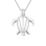 LGSY 925 Sterling Silver Turtle Cage Pendants Crafting Charm for DIY Necklace Bracelet Jewelry...