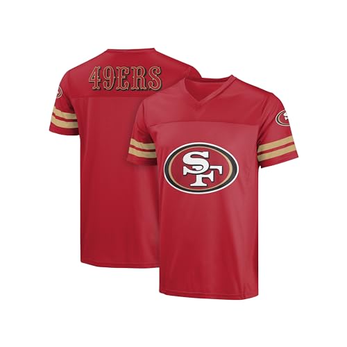 FOCO NFL Men's Officially Licensed Primary Logo Game Day Team Jersey (Large, San Francisco 49ers - Red)